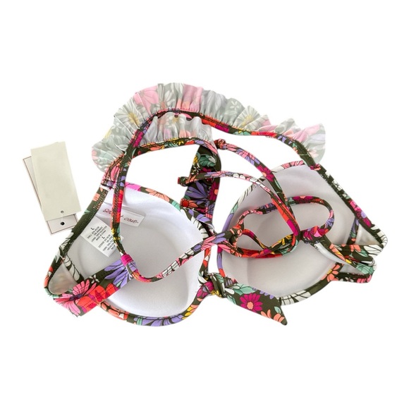 71. Women's Printed Ruffle-Strap Push up Underwire Bikini Top Multi - Picture 5 of 5